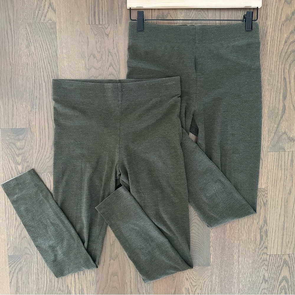 Forever 21 Bundle of Two High Waist Leggings in Heather Forest Green Size Medium